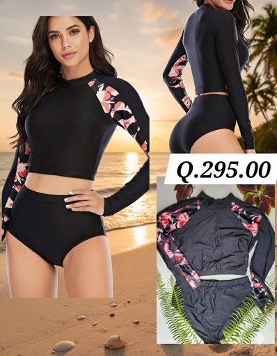 Bikini Rash Guard "Tropical Night"